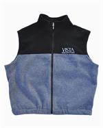 FINAL SALE!!!  VISTA Polar Fleece Vest - Black & Charcoal Gray